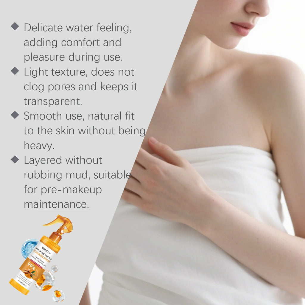Kojic Acid Turmeric Exfoliating Spray Gentle Exfoliating Hydrating Moisturizer Smooth Brightening Dead Skin Calluses Removal