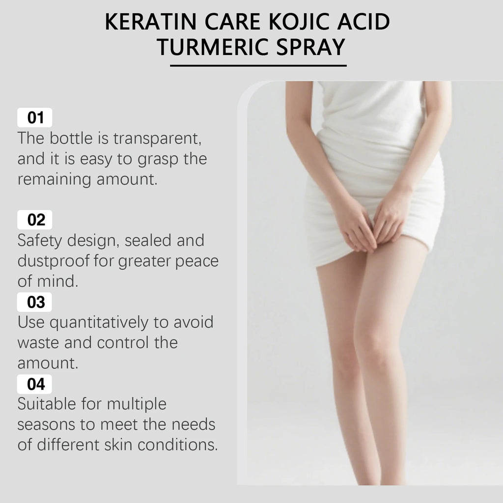 Kojic Acid Turmeric Exfoliating Spray Gentle Exfoliating Hydrating Moisturizer Smooth Brightening Dead Skin Calluses Removal