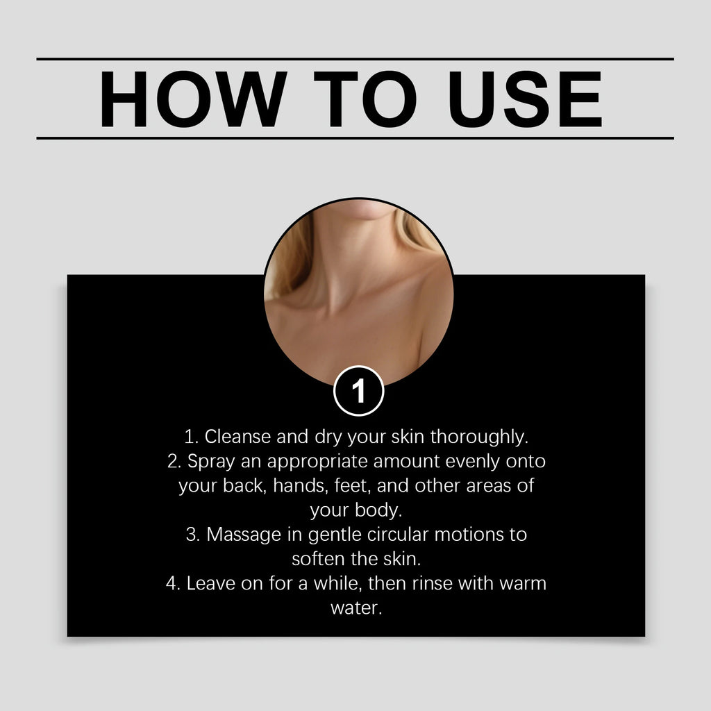 Kojic Acid Turmeric Exfoliating Spray Gentle Exfoliating Hydrating Moisturizer Smooth Brightening Dead Skin Calluses Removal